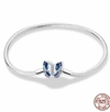 Pulsera Cadena de Serpiente Mariposa Azul