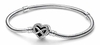 Pulsera Pandora Moments Cadena de Serpiente con Cierre Corazón Infinito Brillante