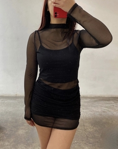 Vestido Tul frunce - comprar online