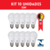 Kit 10 Lâmpada Led 12w Branco Frio 6500k Kian 110V 220V - comprar online