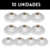 Kit com 10 Plafons Brancos 100W com Bocal de Porcelana - comprar online