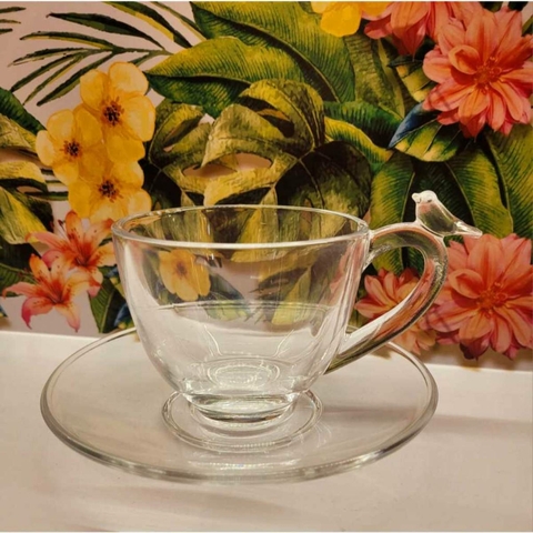 XICARAS DE CAFE DE CRISTAL PASSARO 80ML WOLFF