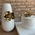 VASO DECORATIVO CERAMICA BRANCO DOURADO 32,3CM FLORARTE - comprar online