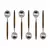 CONJUNTO 6 COLHERES AÇO INOX PARA MESA CABO ESTAMPA DE MADEIRA ORGANIC 21CM REF 1846 LYOR - comprar online