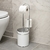 SUPORTE DE CHAO PARA PAPEL HIGIENICO COM LIXEIRA INOX ARTHI