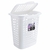 CESTO TELADO RETANGULAR COM TAMPA BRANCO 60L MILLENIUM