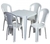 Kit Mesa com 4 cadeiras