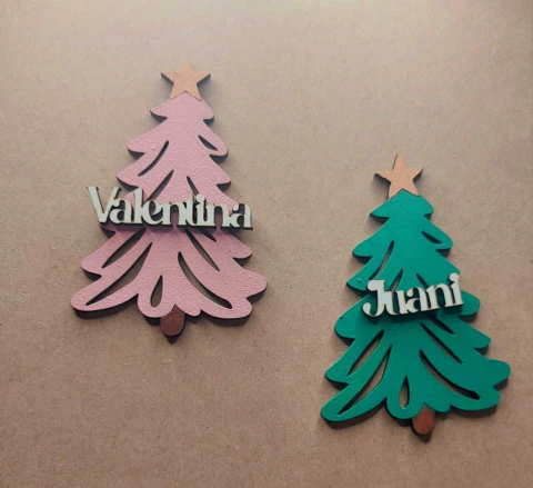 Adornos navideños arboles a color - comprar online