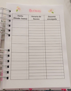Imagen de Agenda docente - flores