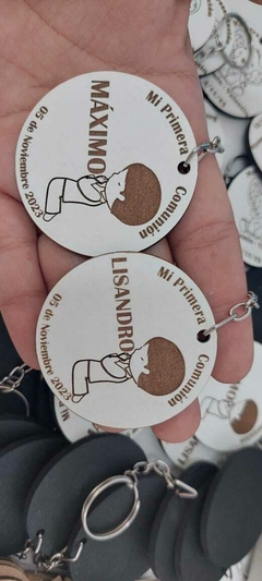 Llavero blanco x unidad