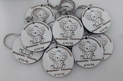 Llaveros blancos x 30 u.