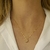Colar Com Pingente Quartzo Rosa Banhado a Ouro na internet