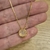 Imagem do Colar Com Pingente Quartzo Rosa Banhado a Ouro