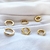 Trio de Brincos Argola Liso Banhado a Ouro