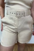 Shorts Viscose com Cinto Bege - comprar online
