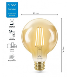 LAMPARA WIZ LED SMART G95 TW/7W E27 AMBER 6/1PF en internet