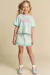 Conjunto de Blusa Boxy e Short Saia em Molecotton Botonê Kukiê