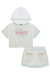 Conjunto de Blusa Boxy e Short Saia em Molecotton Botonê Kukiê na internet