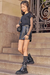 Short Saia em Couro Sintético Vic&Vicky - comprar online