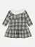 Vestido Jacquard Xadrez Momi - Joana Maria Moda Infantojuvenil