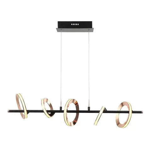 PENDENTE GINGA ROSE GOLD E PRETO 5xLED 5,5W - comprar online