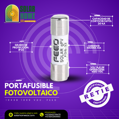 FUSIBLE FOTOVOLTAICO 10X38 1000 VDC. FEEO - (copia)