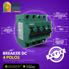 BREAKER DC 4 POLOS 1000 VDC. FEEO