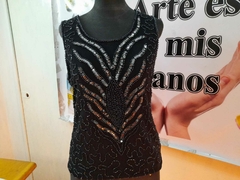 Musculosa de microtull Bordada - comprar online