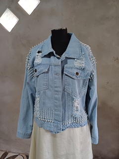 Campera Bordada Artesanalmente con Perlas y Cristales - tienda online