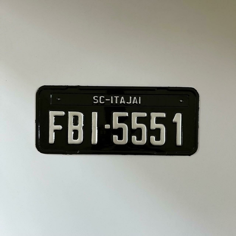 Placa Mini Esportiva - 31 x 13 - Preta