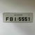 Placa Mini - 36 x 11,5 - Cinza Claro - Letra 4 x 3,5