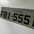 Placa para Carro - 40 x 13 - Cinza Médio