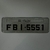 Placa Mini - 36 x 11,5 - Cinza Refletiva (Modelo Quadrado) - Letras 4 x 3,5 - Mix Vendas