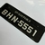 Placa Mini - 36 x 11,5 - Preta - Letras 4 x 3,5