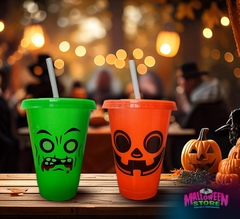 Vaso de Plastico con Tapa y Popote