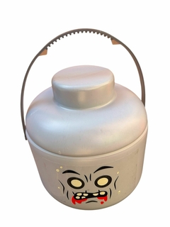 Cubeta Dulcero para Pedir Dulces Modelo Lego Zombie