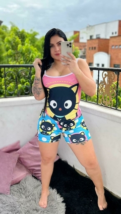 SHORT TIRA GATO NEGRO