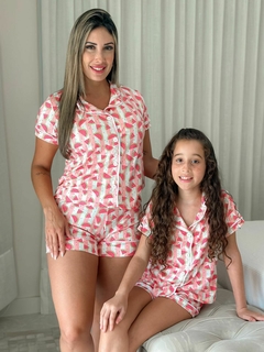 Pijama Mãe e Filha - Coração que Pulsa - comprar online