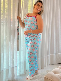 Pijama Conforto Coração Blue