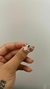 Anel Gota de Prata 925 com Pedras Cristal e Verde