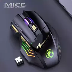 Rato bluetooth recarregável sem fio pc gamer mouse computador gaming mouse ergo - comprar online