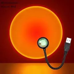 Usb pôr do sol atmosfera luz auto fotografia luz led arco-íris néon luz da no na internet