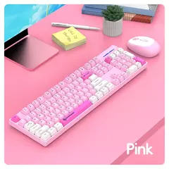 Shipadoo conjunto de combinação de teclado e mouse sem fio para jogos laptop d