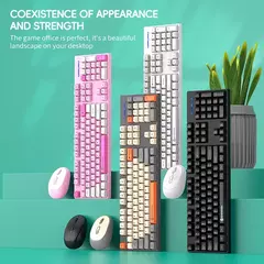 Shipadoo conjunto de combinação de teclado e mouse sem fio para jogos laptop d - comprar online