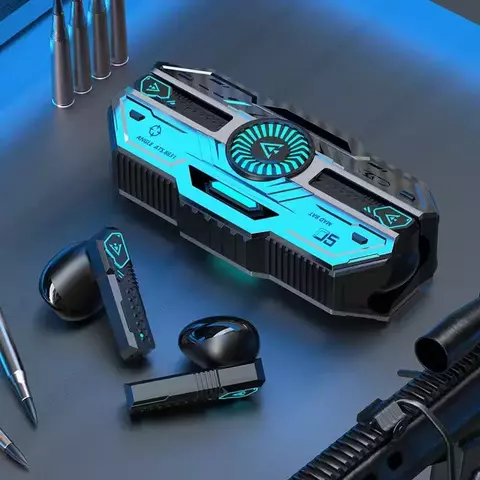 Mecha estilo sem fio gaming fone de ouvido tws bluetooth 5.3 baixa latência jog