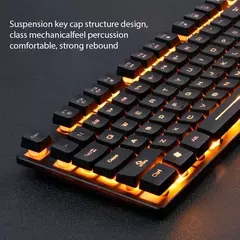 Conjunto de teclado e mouse KM320 teclado retroiluminado de jogo luminoso à pro na internet