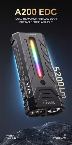 Imagem do Lanterna LED portátil multifuncional inovadora de 5200LMS com tocha magnética,