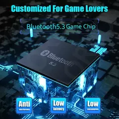 Imagem do Mecha estilo sem fio gaming fone de ouvido tws bluetooth 5.3 baixa latência jog