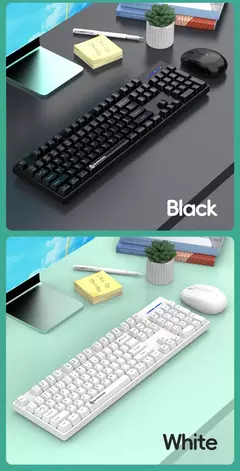 Imagem do Shipadoo conjunto de combinação de teclado e mouse sem fio para jogos laptop d