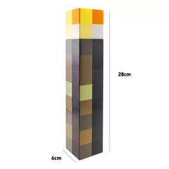 Criativo brownstone tocha led night light usb recarregável sala de jogos decora - comprar online